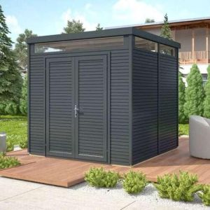 מחסן גינה מעץ GardenX דגם Lozen 88 - מידות 2.34X2.40 מטר