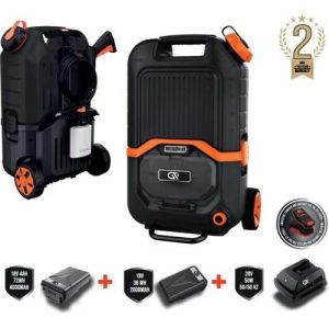 מכונת שטיפה אלחוטית נטענת טייפון 110 בר 550W + סוללות ומטען מבית GTI